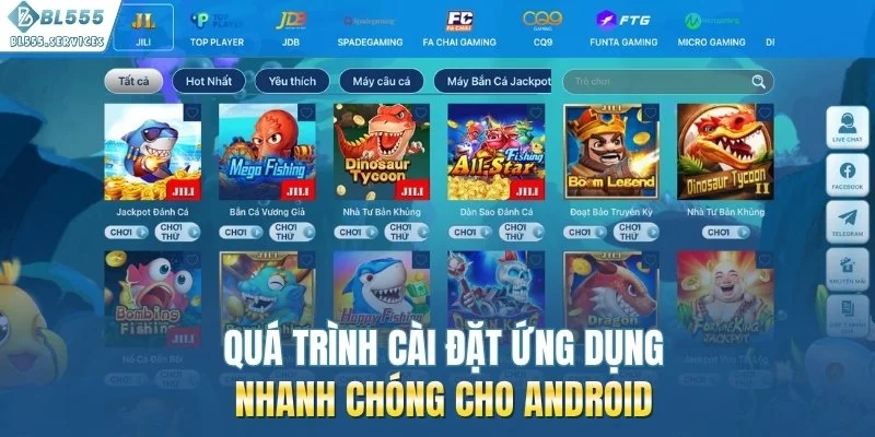 Quá trình cài đặt ứng dụng nhanh chóng cho Android